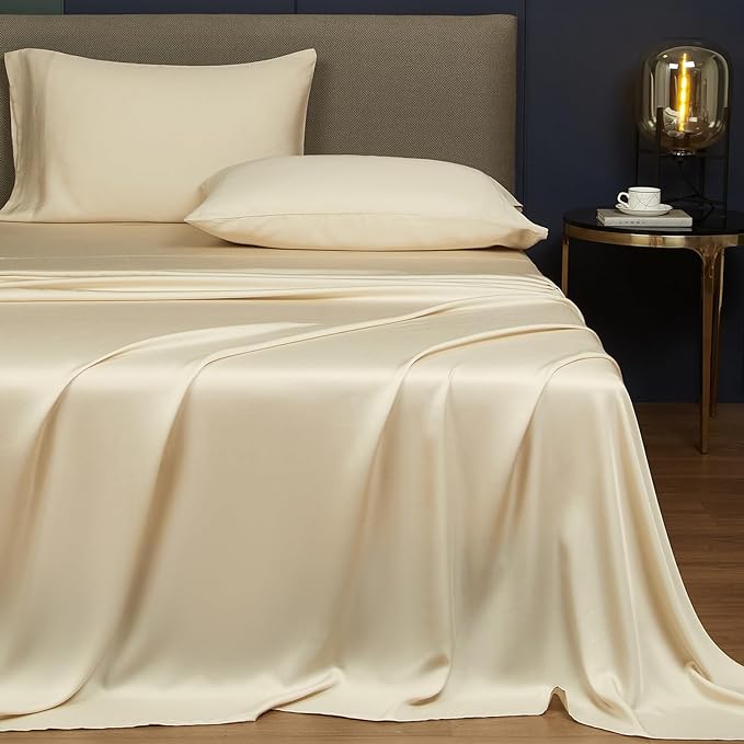 100% Tencel Lyocell 4 Pieces Breathable Cooling Bed Sheets 100% Tencel Lyocell 4 Pieces Breathable Cooling Bed Sheets