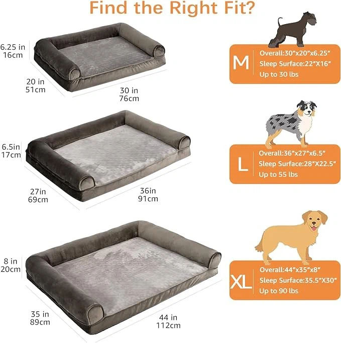 Foam Dog Pet Bed, Large Foam Dog Pet Bed, Large